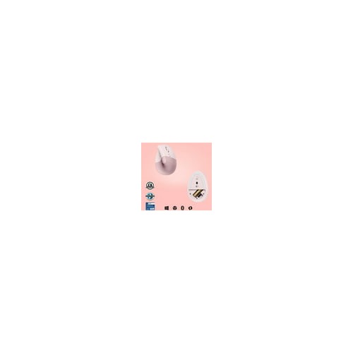 Logitech Lift Vertical Wireless Ergonomic Mouse with Customizable Buttons - Rose