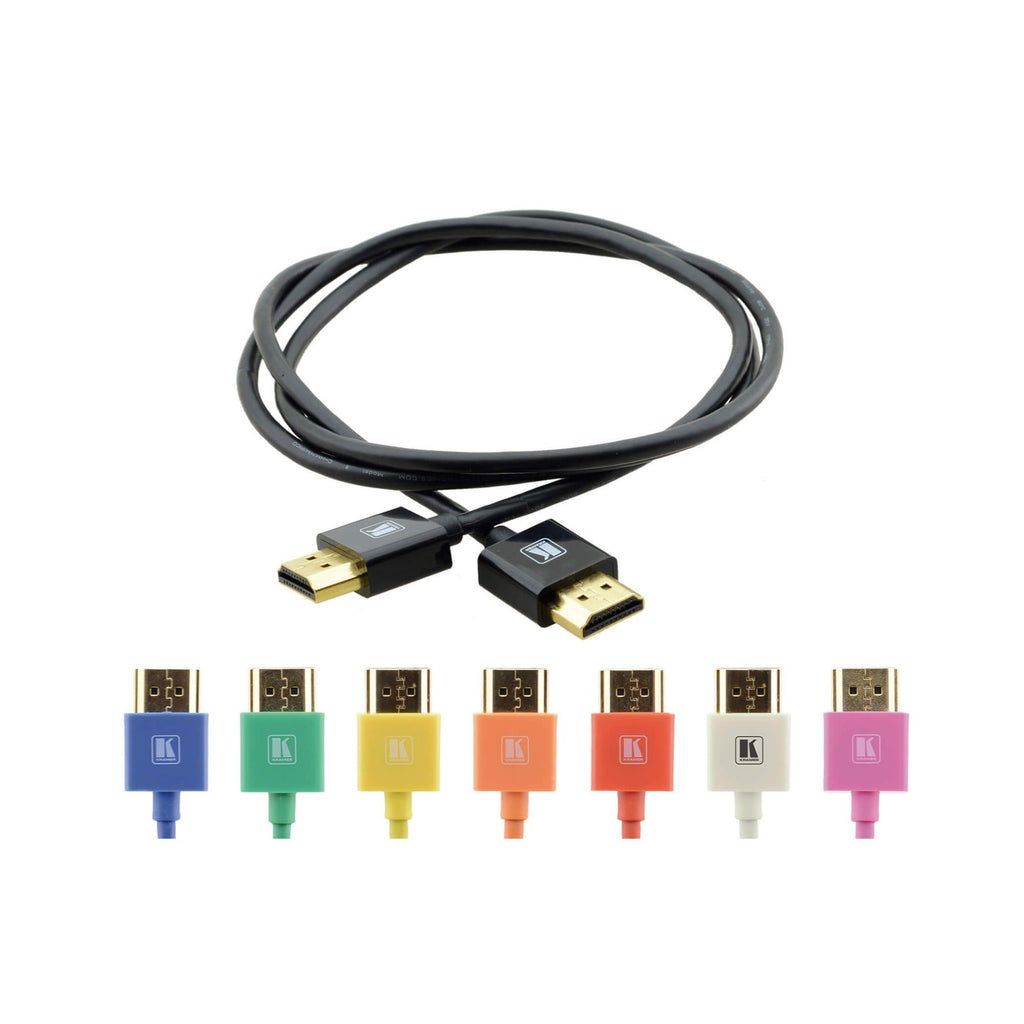 Kramer Ultra–Slim Flexible High–Speed HDMI Cable with Ethernet - 0.30m (1ft)