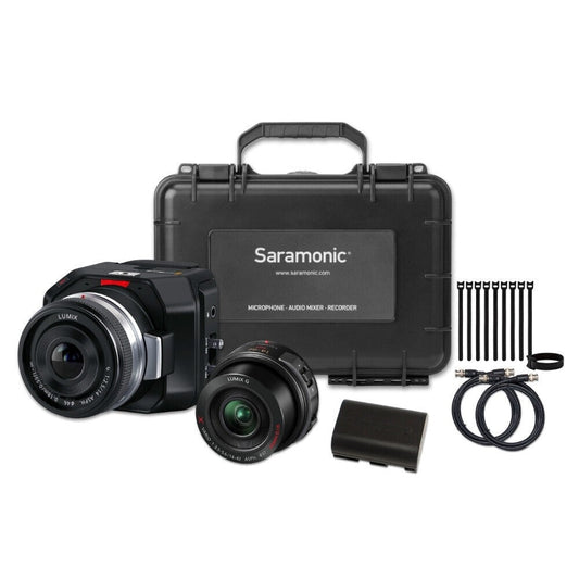 Blackmagic Design Micro Studio Camera 4K G2 with Lens and Battery for Canon EOS 5D Mark II Bundle