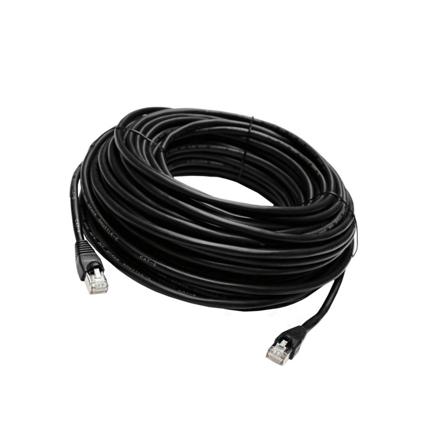 Lorex 200-Feet CAT6 Waterproof, and Fire-Resistant Cable (Black) 2-Pack