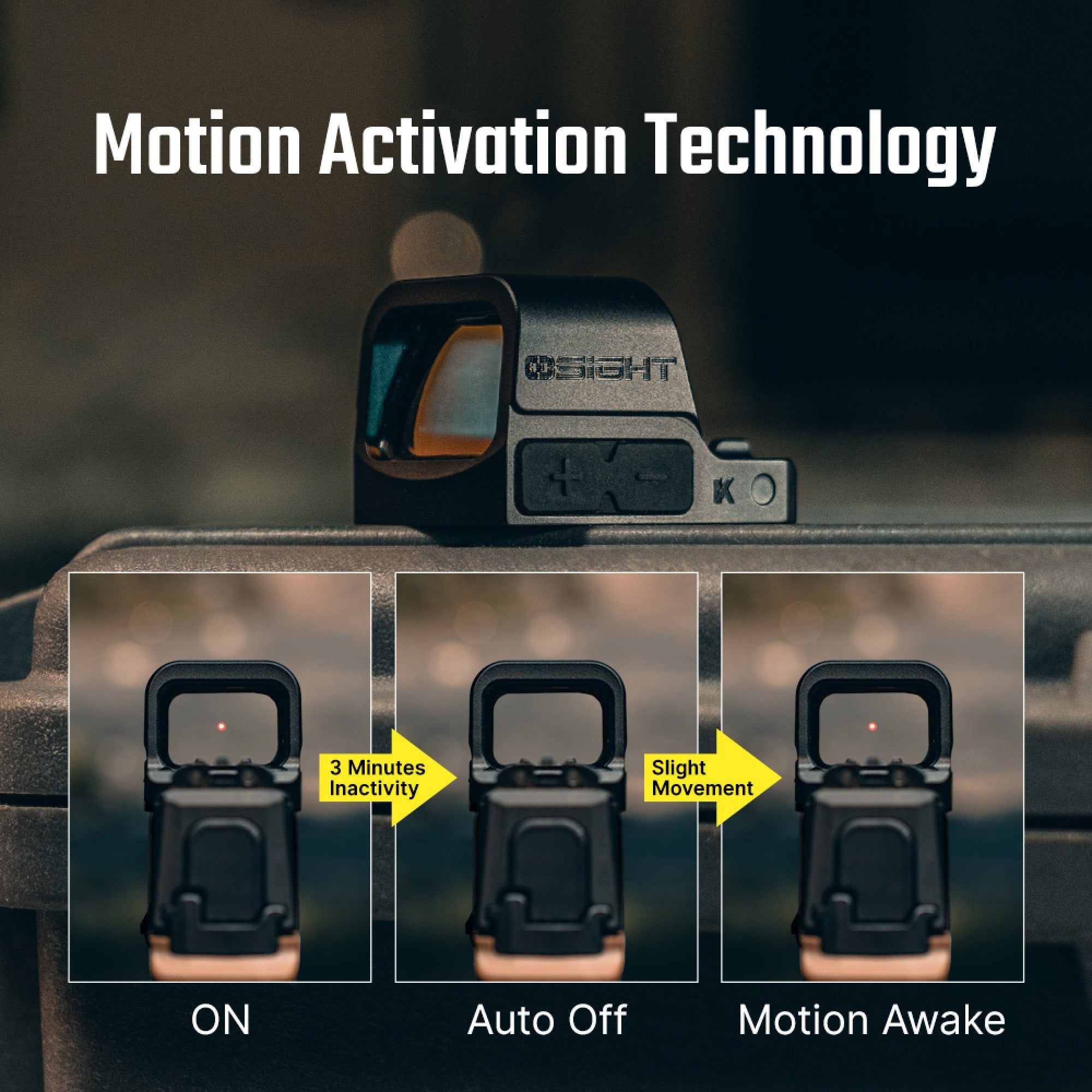 Osight K 6 MOA Red Dot Sight with RMSc Footprint and Side-Loading Battery