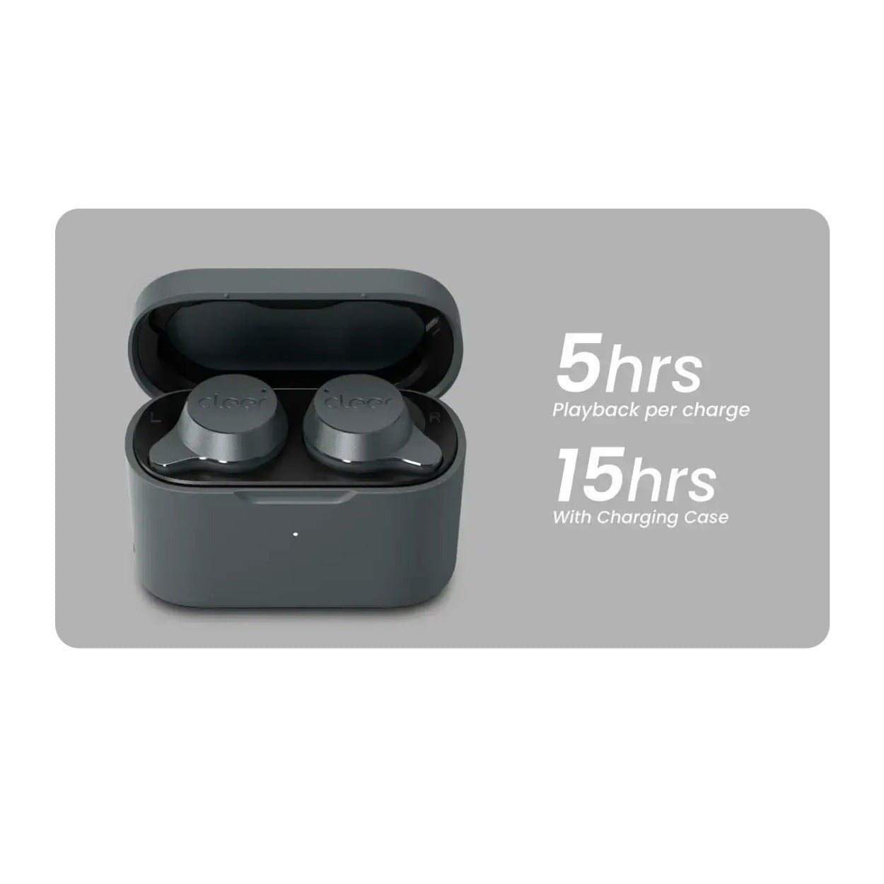 Cleer Audio Roam Noise Cancelling Wireless Earbuds with Touch Controls and Equalizer (Graphite)