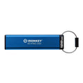 Kingston IronKey Keypad 200 Series 128GB USB-A Encrypted Flash Drive (Blue)