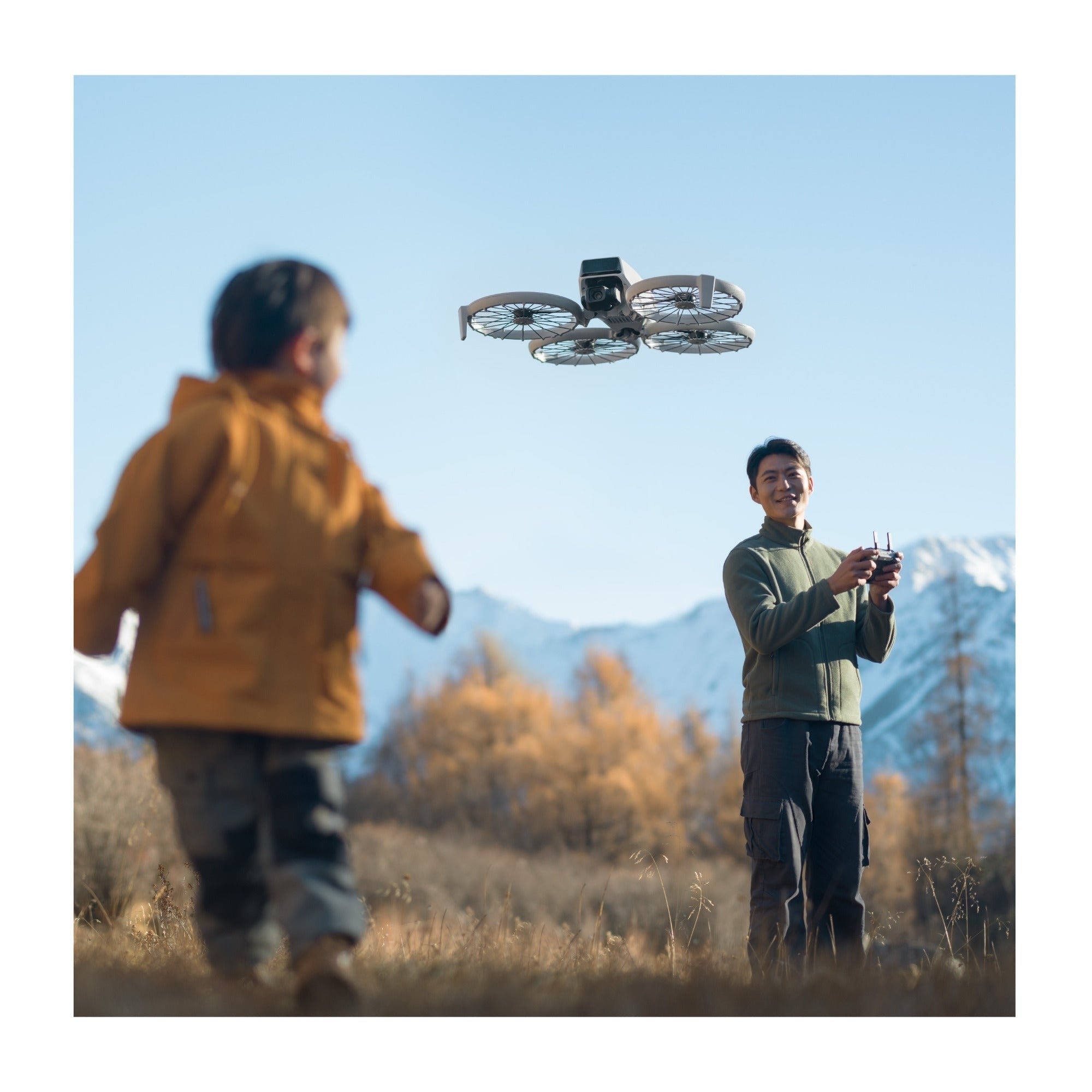 DJI Flip 4K White Camera Drone Bundle with RC 2 Controller, Carrying Bag and 30-inch Landing Pad