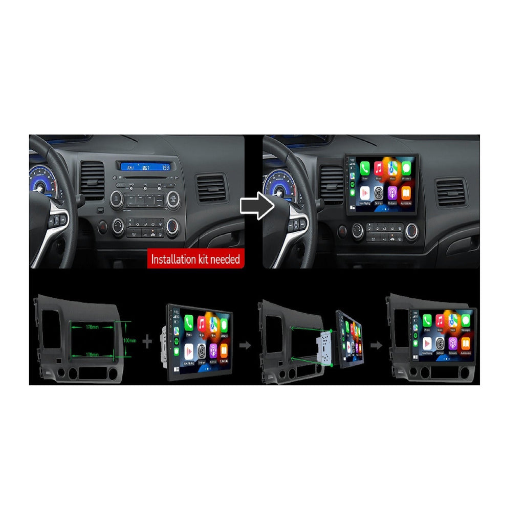 Eonon Android 13 Double Din Car Radio - 10.1 Inch QLED Touch Screen (6GB+64GB)