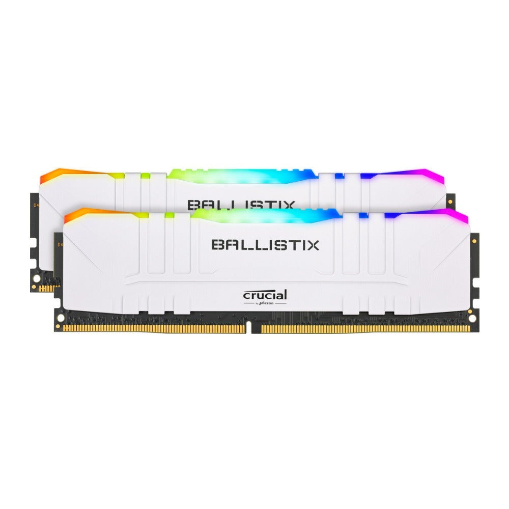 Crucial Ballistix 16GB DDR4-3600 UDIMM RAM RGB Desktop Memory Kit (2x8GB, White)