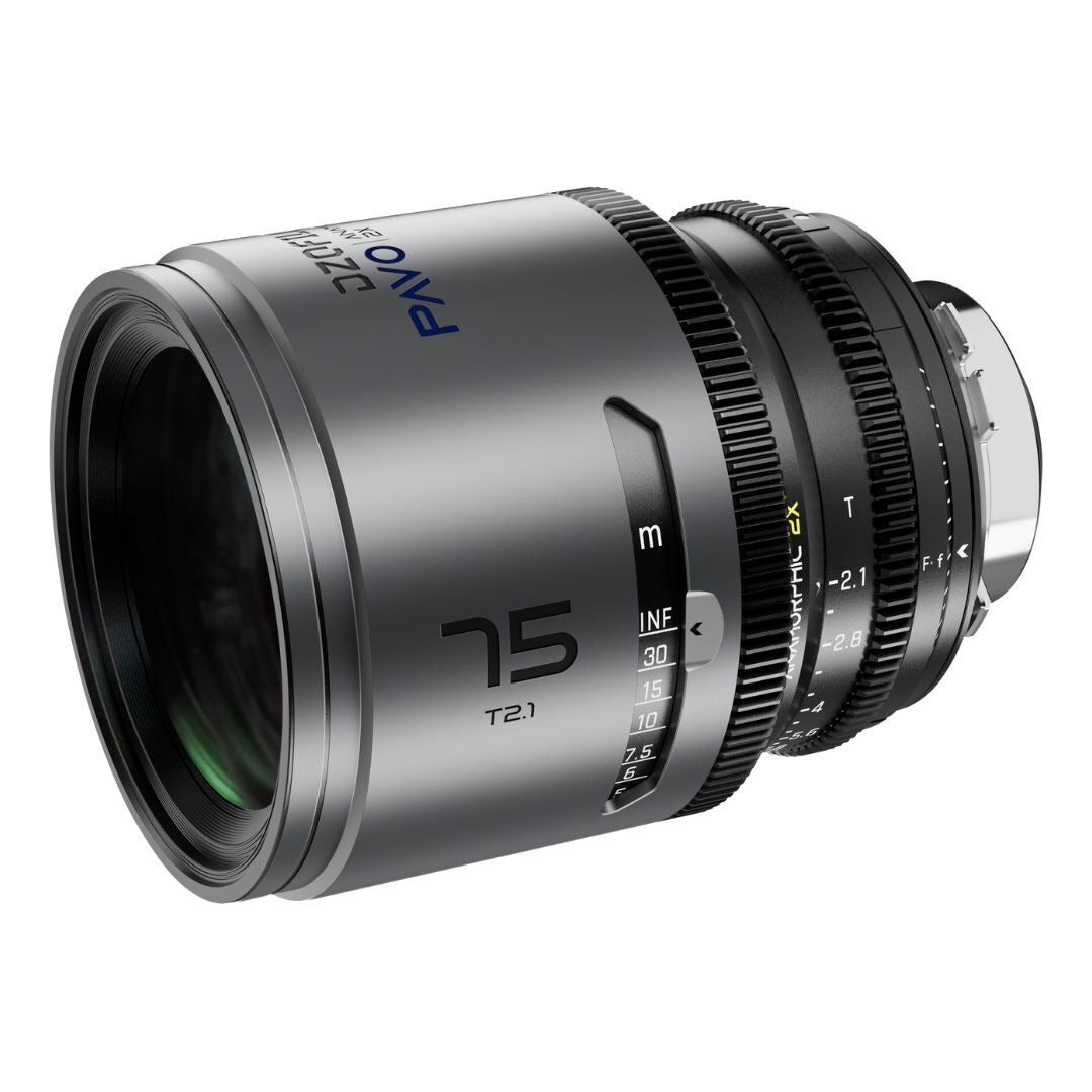 DZOFilm Pavo 75mm T2.1 2x Anamorphic Lens with PL or EF Mount (Space Gray and Black)