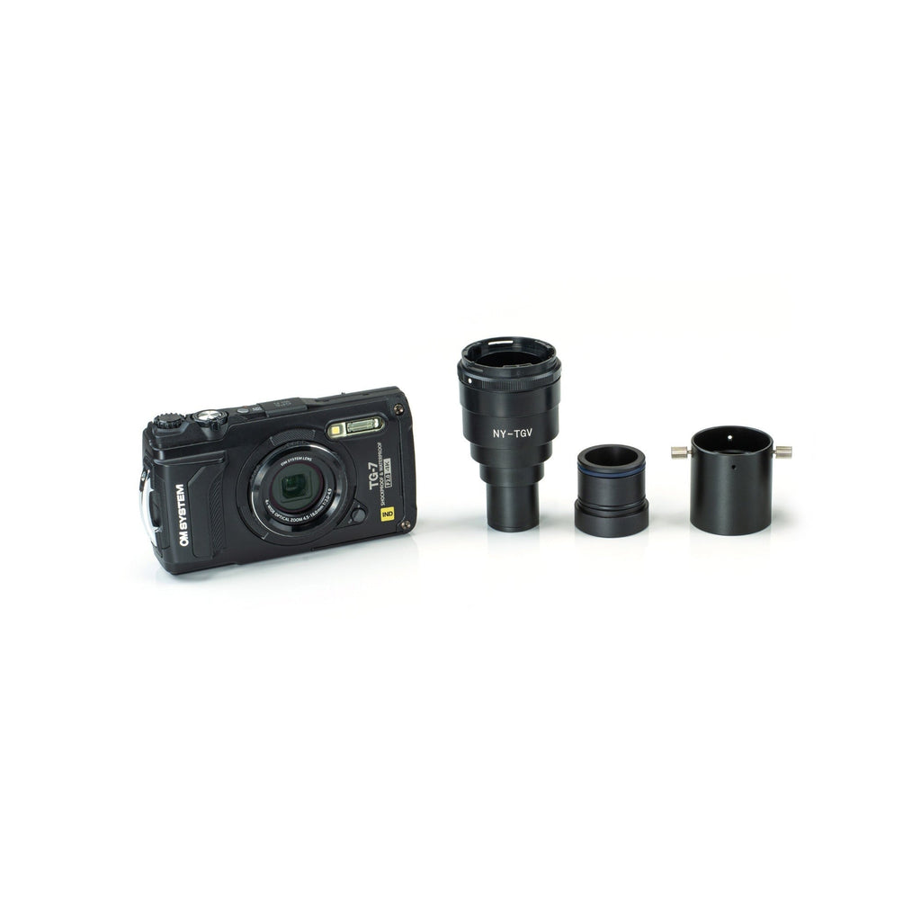 OM SYSTEM TG-7 INDUSTRY Digital Camera with NY-TGV Microscope Adapter Kit (Black)