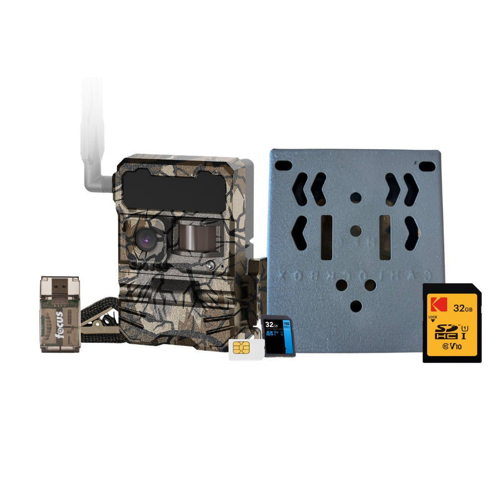 Yellowstone Y2 Wide Lens Cellular Trail Camera with Bear-Proof Metal Box Bundle