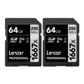 Lexar Professional 64GB 1667x UHS-II SDXC Memory Card (2-Pack)