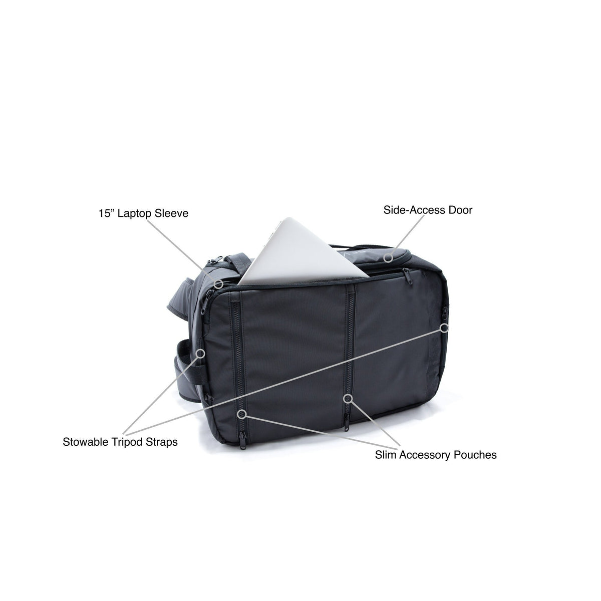 BEVISGEAR Top Shelf Sling-Style Digital SLR Camera Backpack with Customizable Dividers (Black, 22 L)