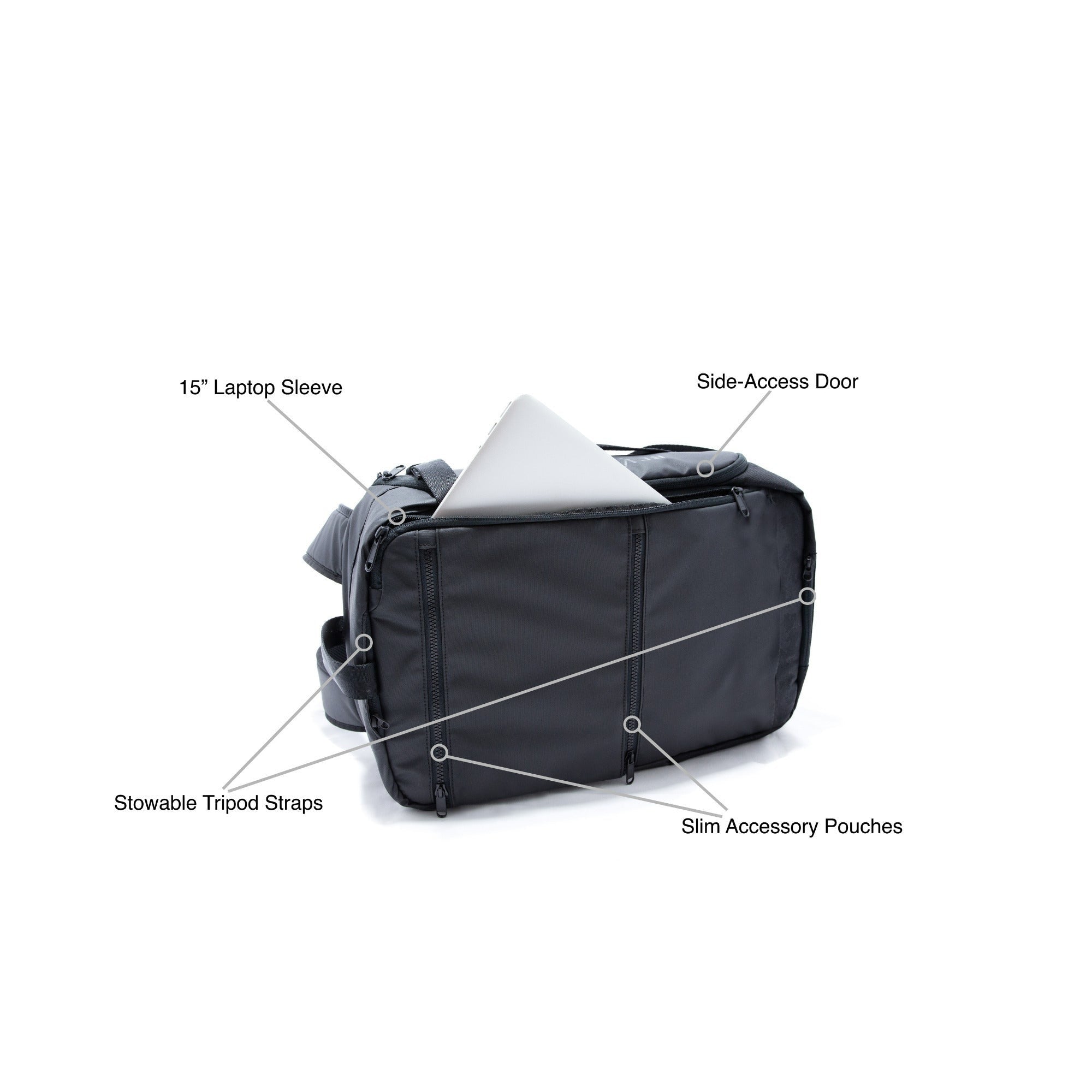 BEVISGEAR Top Shelf Sling-Style Digital SLR Camera Backpack with Customizable Dividers (Black, 22 L)