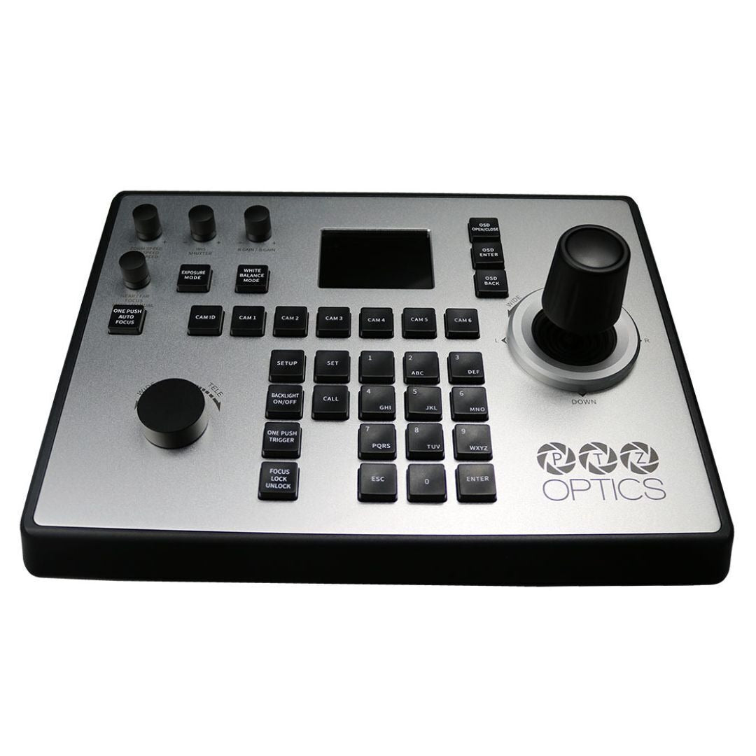PTZOptics 4th Generation IP or Serial Joystick Controller for PTZ Cameras with Automatic Triggers