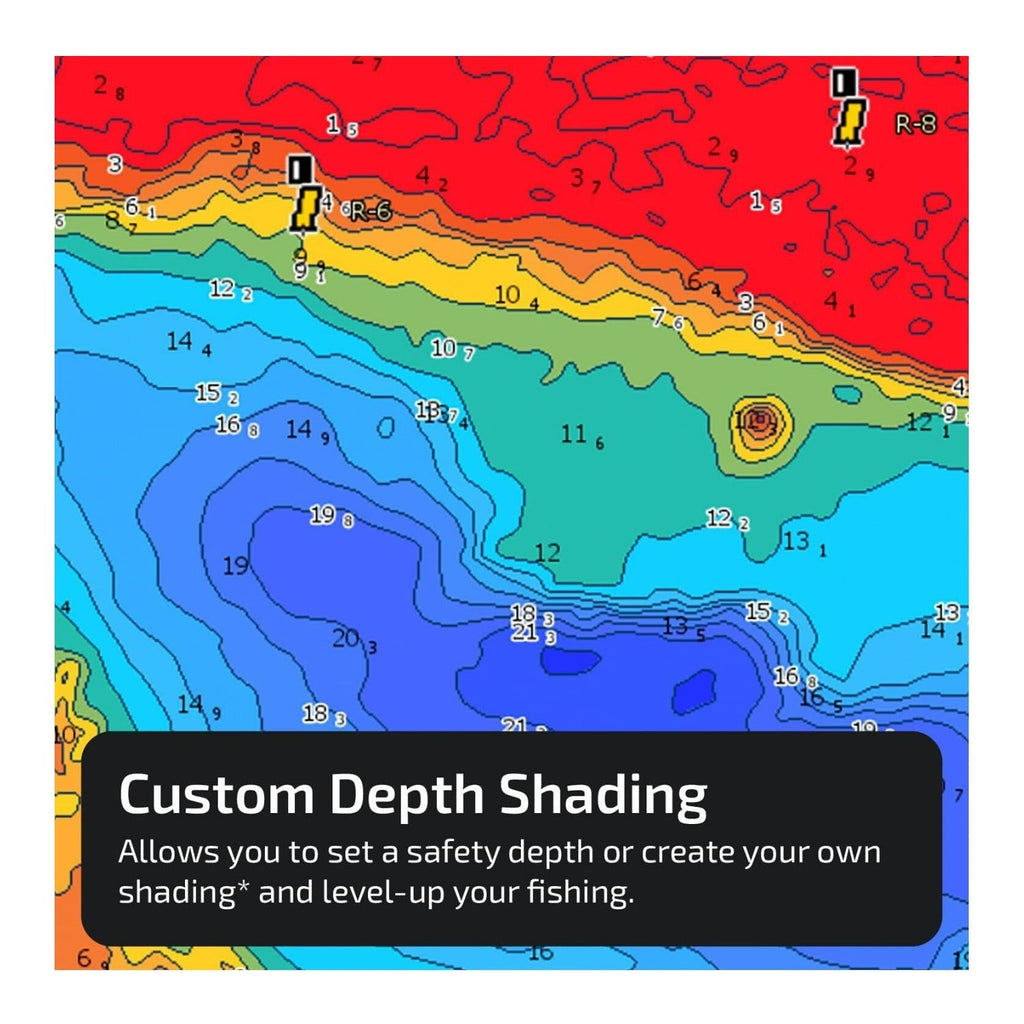 C-MAP Reveal Lakes - US Lakes North East, Map Card for Marine GPS Navigation