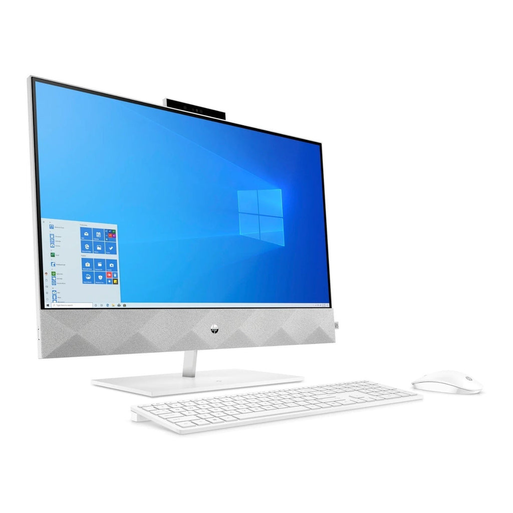 HP Pavilion 27" QHD Touch All-in-One PC, Intel Core i7-11700T, 16GB RAM, 1TB HDD + 256GB SSD, Windows 10 (Certified Refurbished)