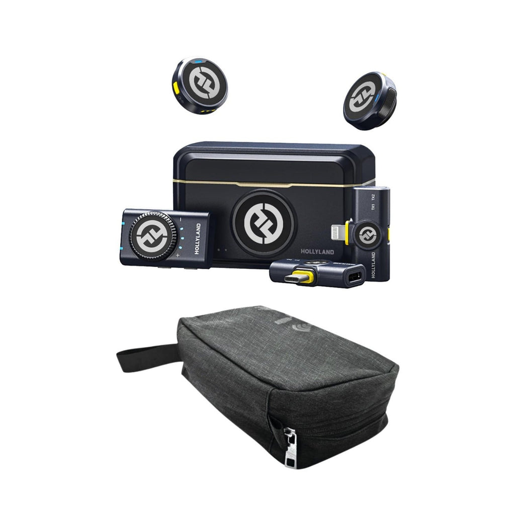 Hollyland LARK M2 DUO 2-Person Wireless Combo Microphone System (Black)