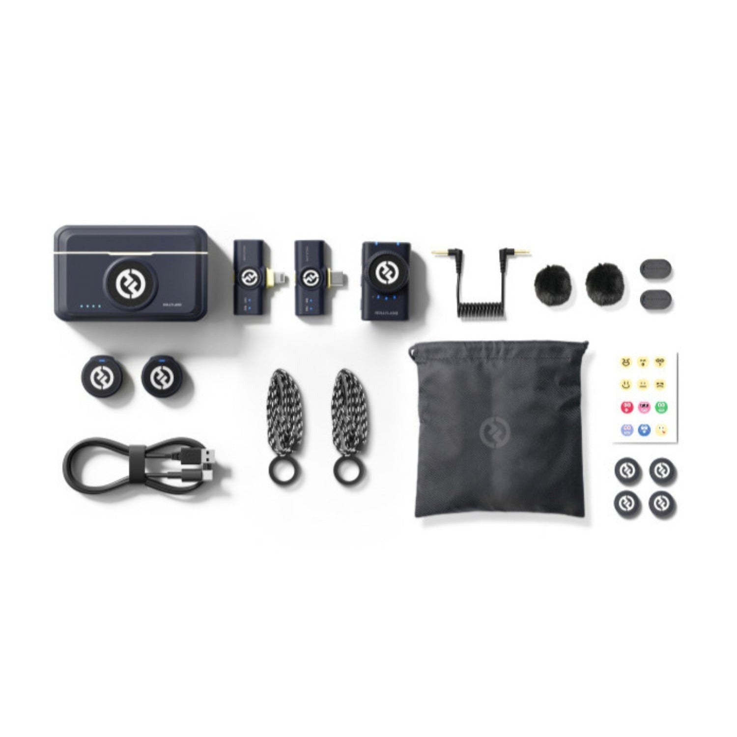 Hollyland LARK M2 DUO 2-Person Wireless Combo Microphone System (Black)