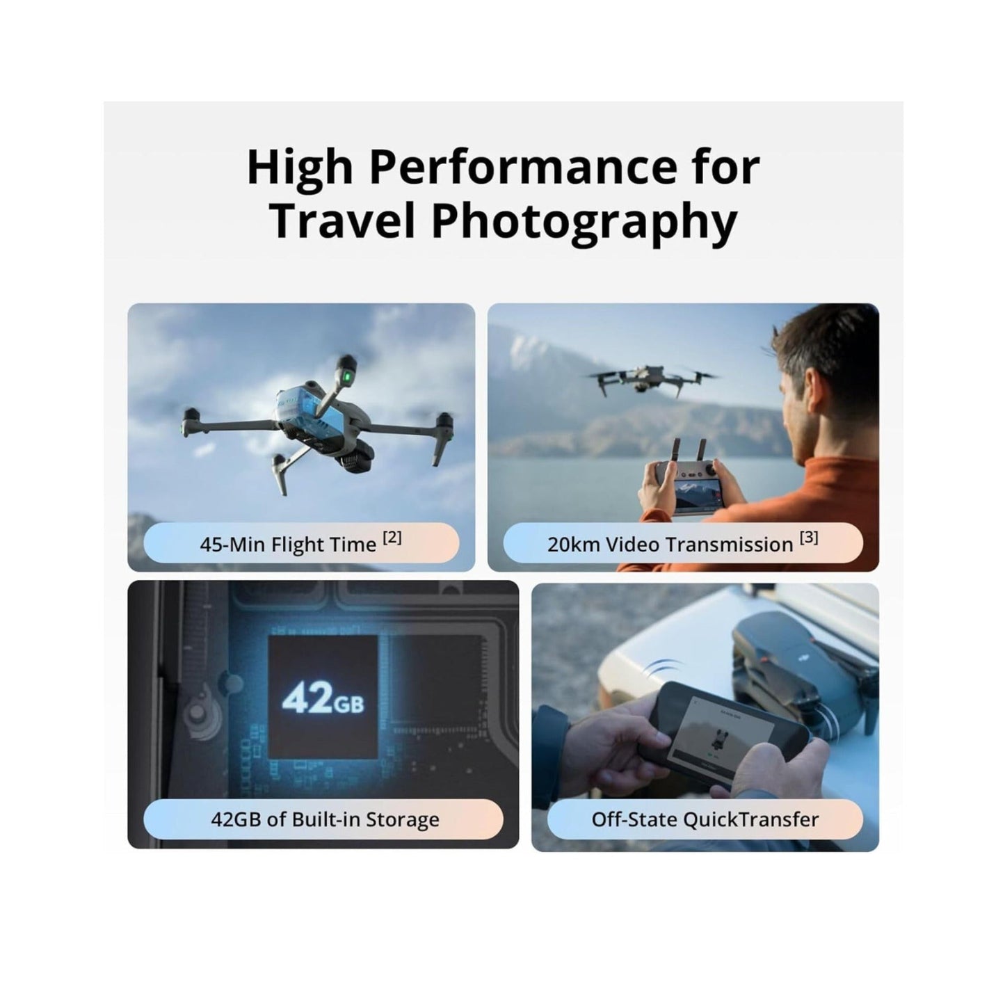 DJI Air 3S Drone with RC-N3 Remote Controller with Waterproof Protective 16 L Black Case Bundle