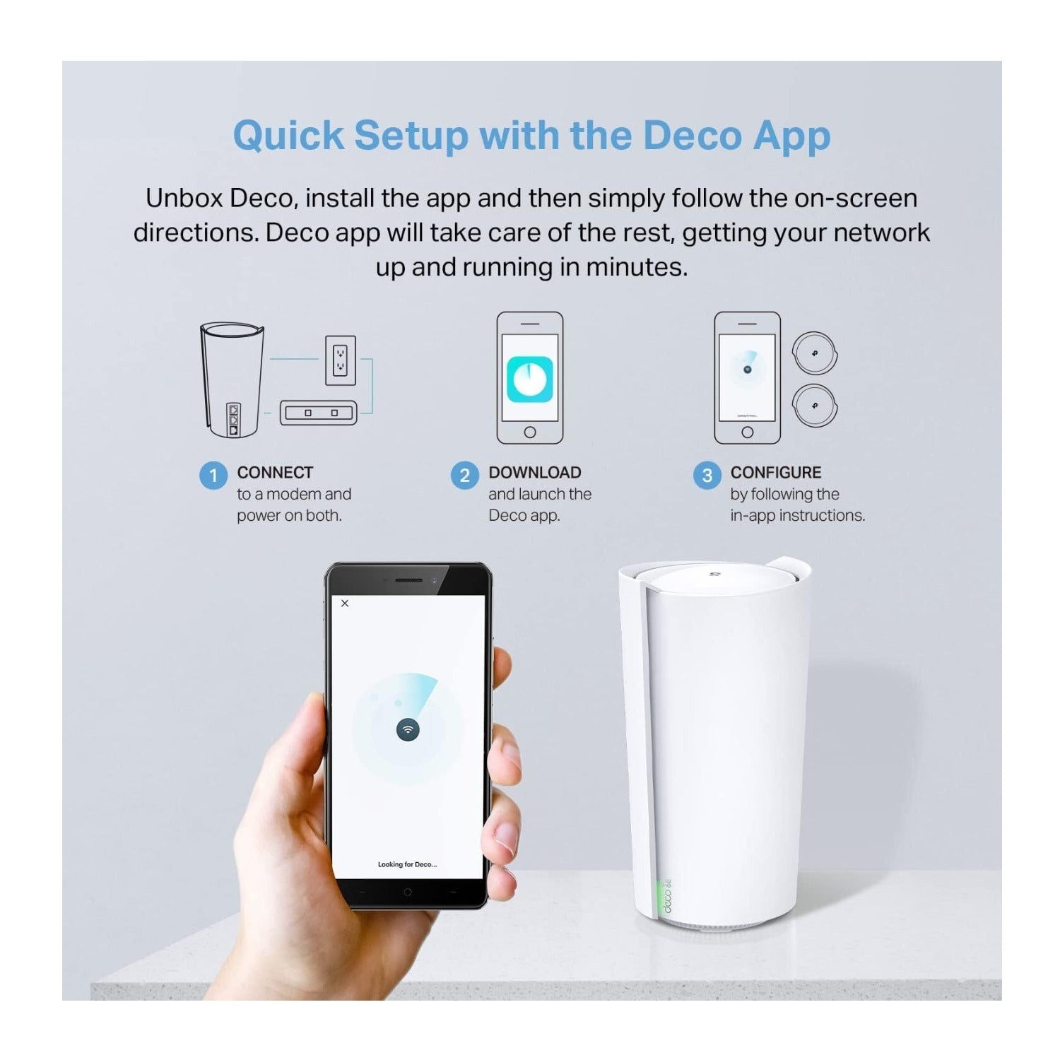 TP-Link Deco XE200 Pro AXE11000 Wireless Multi-Gig Mesh Wi-Fi System (2-Pack)