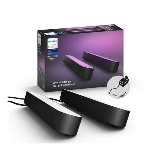 Philips Hue Play White and Color Smart Light 2-Pack Base Kit (Black)