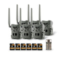 Spypoint FLEX-PLUS Cellular Trail Camera with Memory Card (6-Pack) and Reader