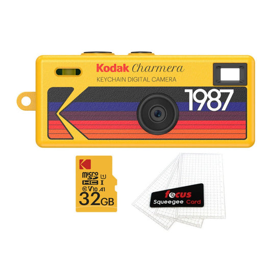 Kodak Charmera Key Chain Digital Camera with 32GB Memory Card and Screen Protector Bundle