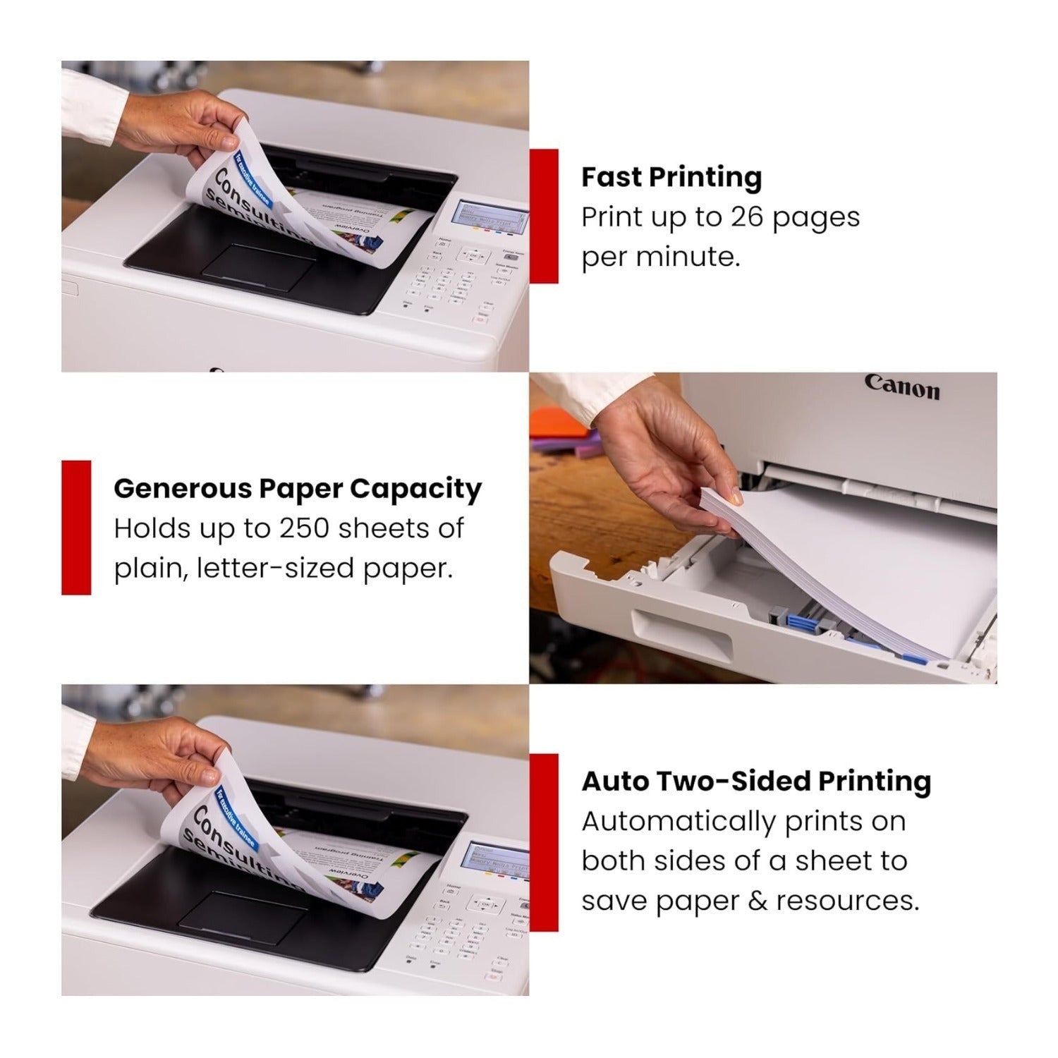 Canon Color ImageCLASS Wireless Laser Printer 26 PPM Duplex (White)