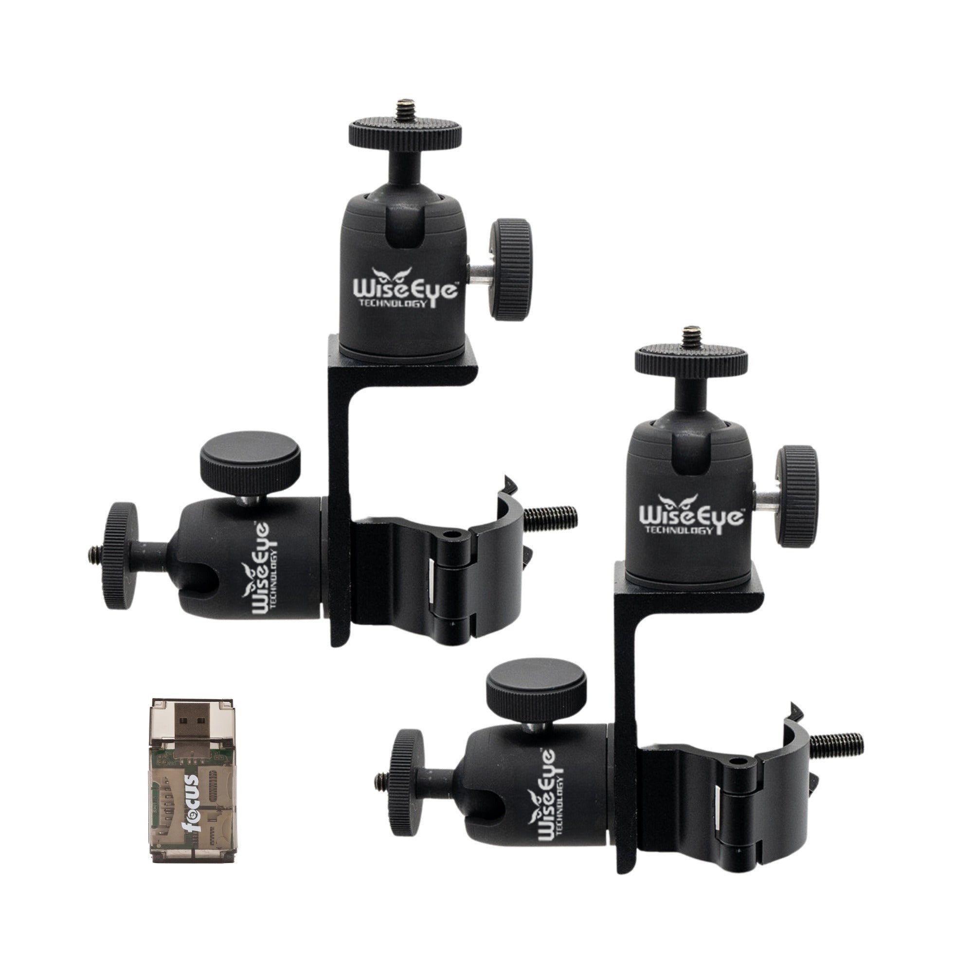 Slow Glow Maverick 2 Double Ballhead T-Post Mount and Card Reader Bundle