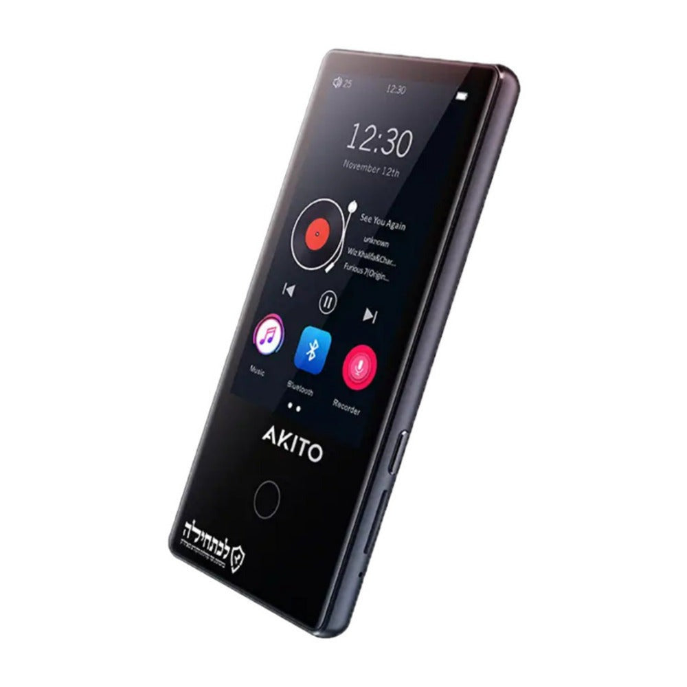 AKITO L5 16GB Kosher MP3 Player with Buttons, Built-in Speakers, Recorder, and Touch Screen (Black)