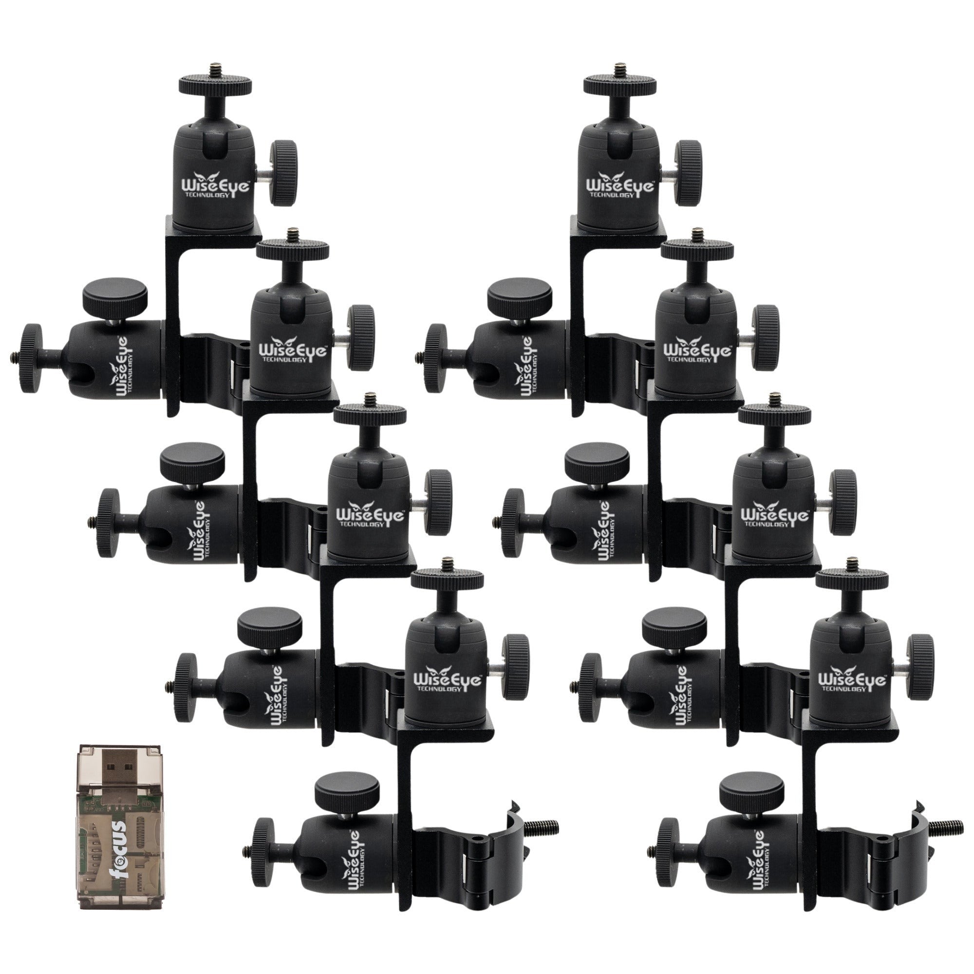 Slow Glow Maverick 2 Double Ballhead T-Post Mount with Card Reader Bundle