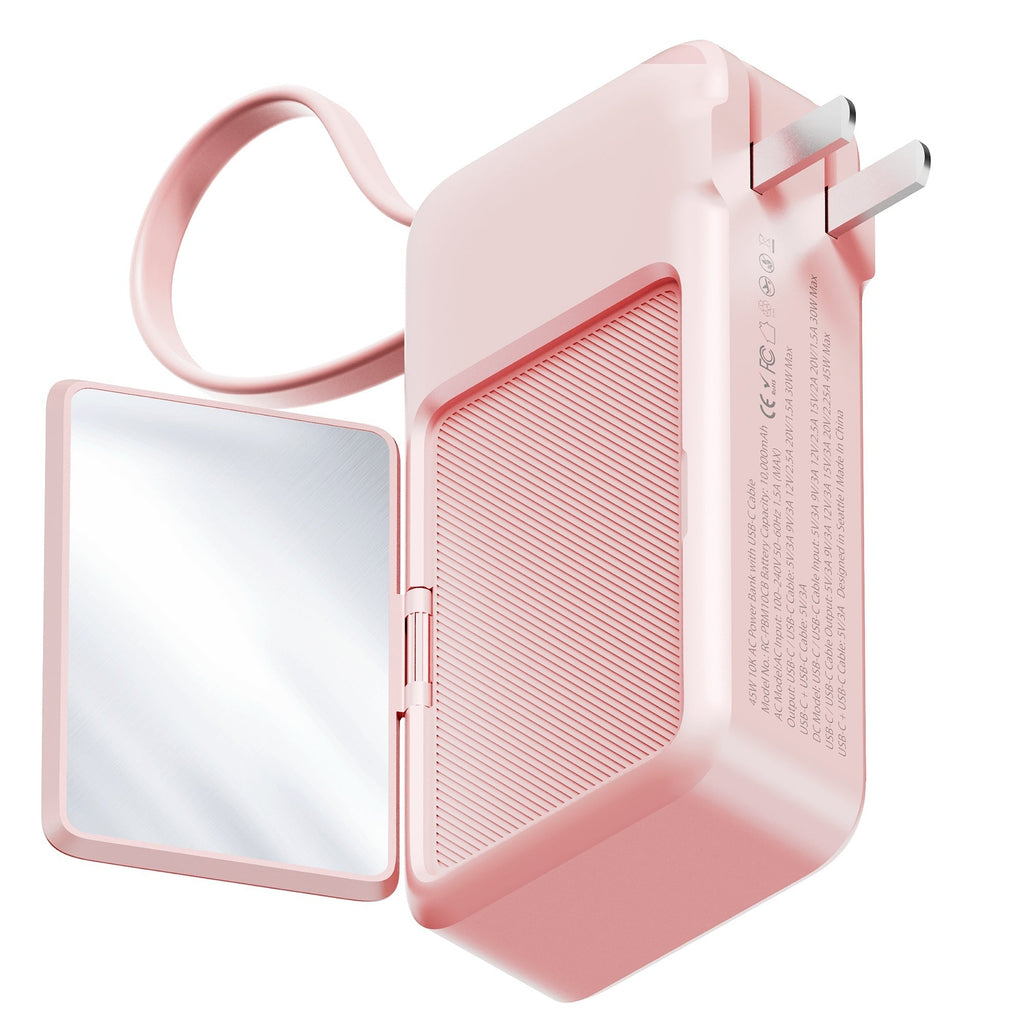 ReelCharge ReFlextion 10,000 mAh mAh Power Bank (Pink)