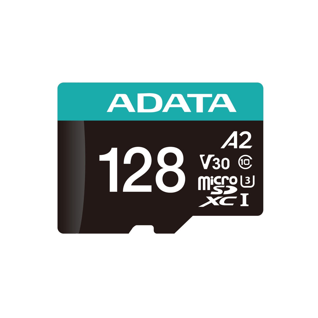 ADATA Premier Pro 128GB MicroSDXC/SDHC UHS-I V30 A2 Waterproof Memory Card with SD Adapter