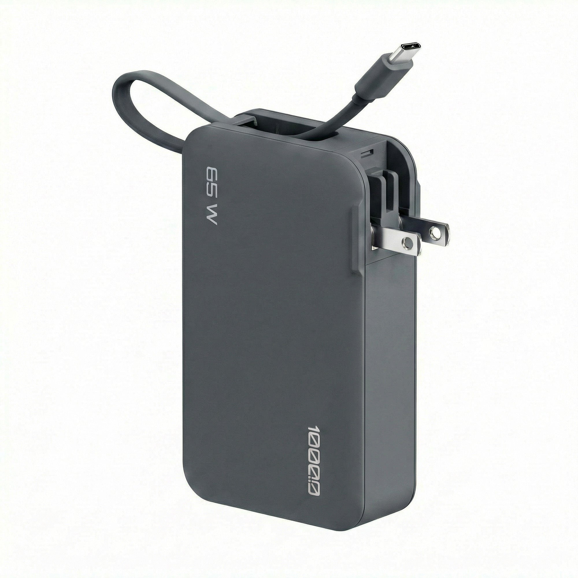 ReelCharge 10,000 mAh 65W Power Bank Flex (Cool Gray)