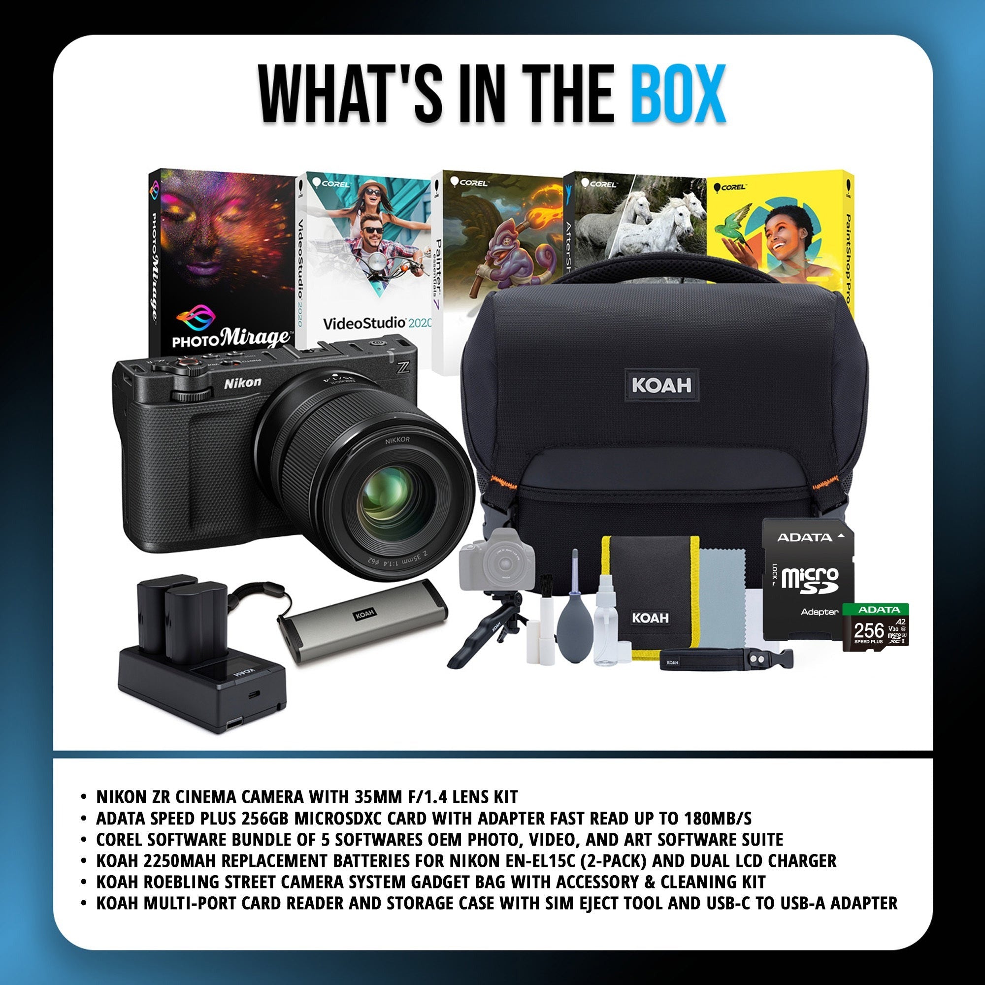 Nikon ZR Cinema Camera with 35mm f/1.4 Lens and Accessories Bundle