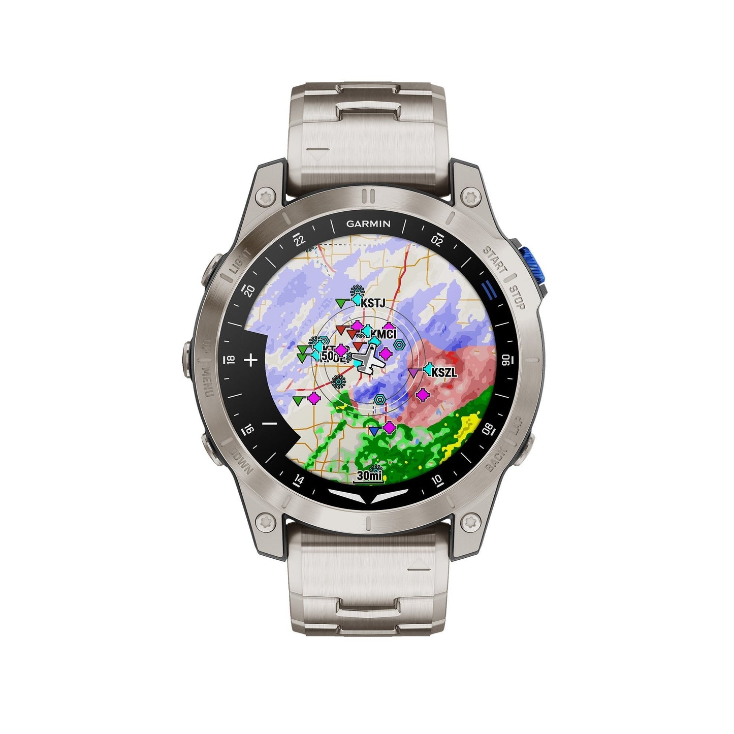Garmin D2 Mach 1 with Vented Titanium Bracelet