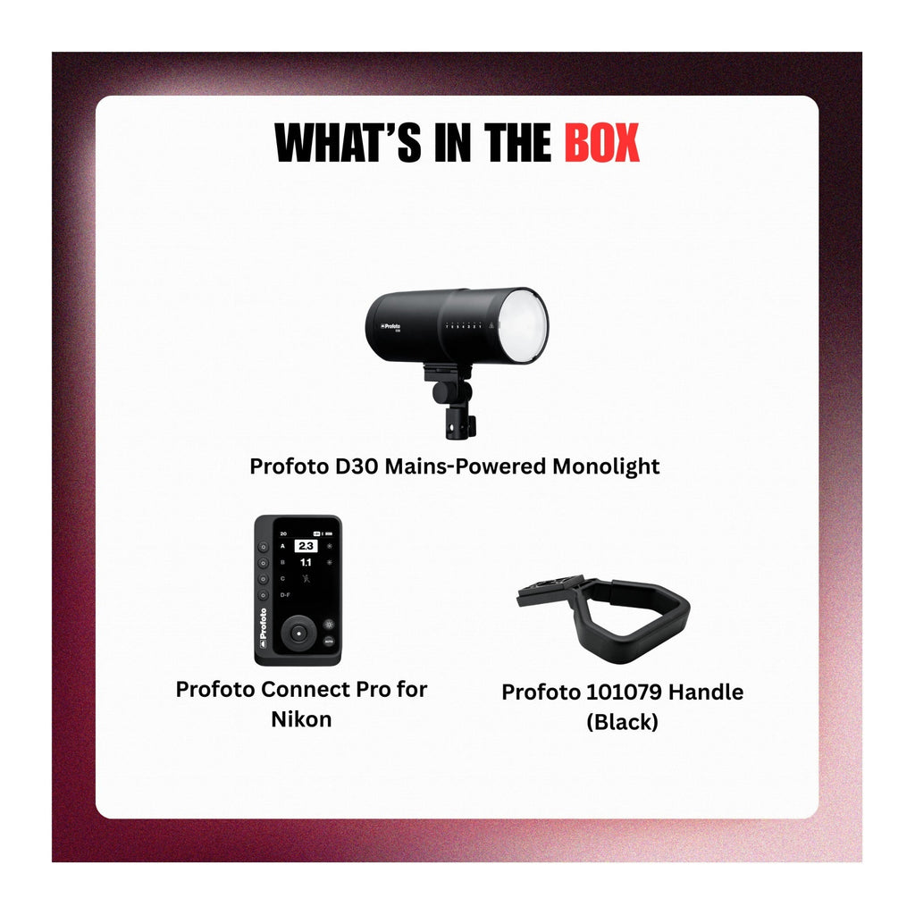Profoto D30 Mains-Powered Monolight with Accessories Bundle