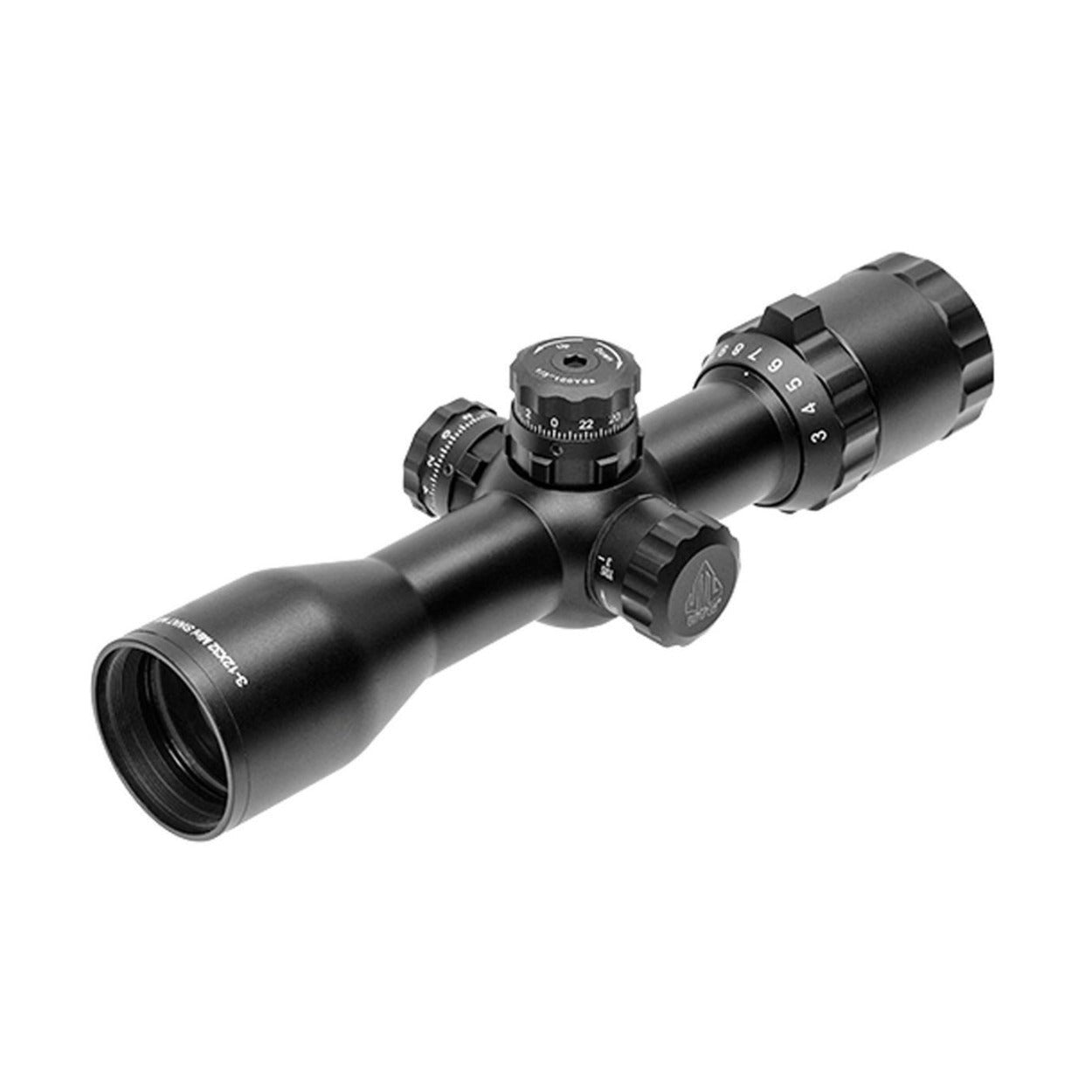 UTG 3-12x32 BugBuster Riflescope, Matte Black with Second Focal Plane