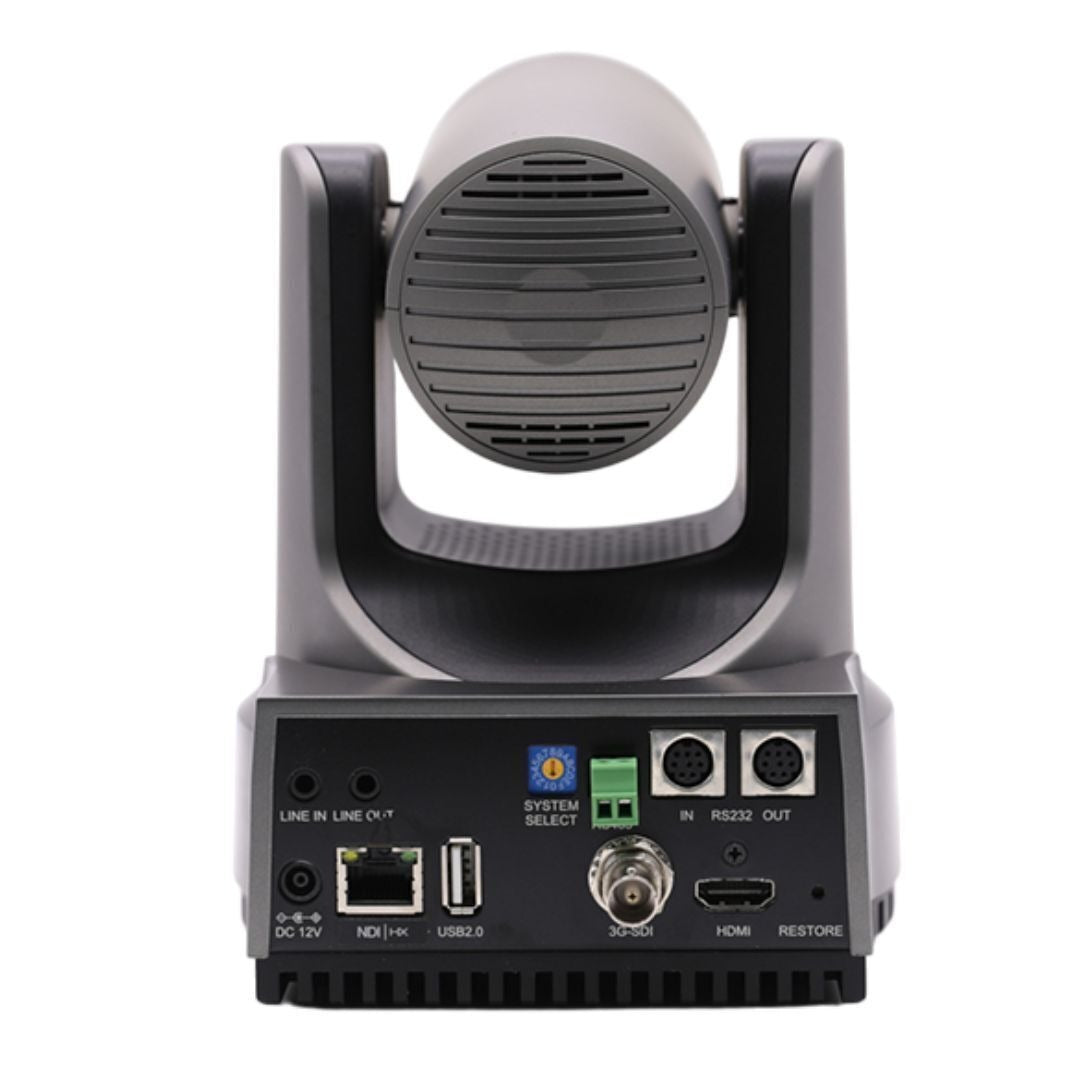 PTZOptics Move 4K PTZ Camera with NDI HX3, 12X Optical Zoom Range, and In-Built Auto Tracking (Gray)