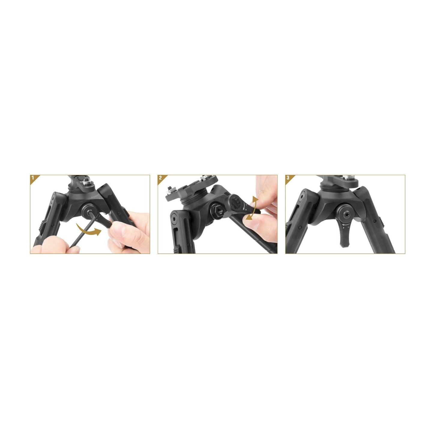 UTG Recon 360 TL M LOK Matte Black Bipod with 5.8 to 7.1 Inch Center Height