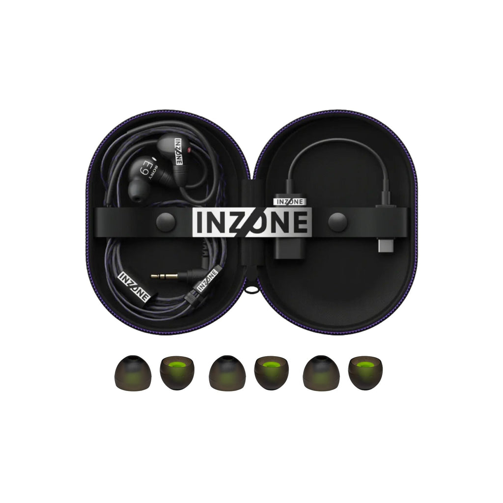 Sony INZONE E9 Wired Black in-Ear Monitor Bundle with 6 Earbud Replacement Tips