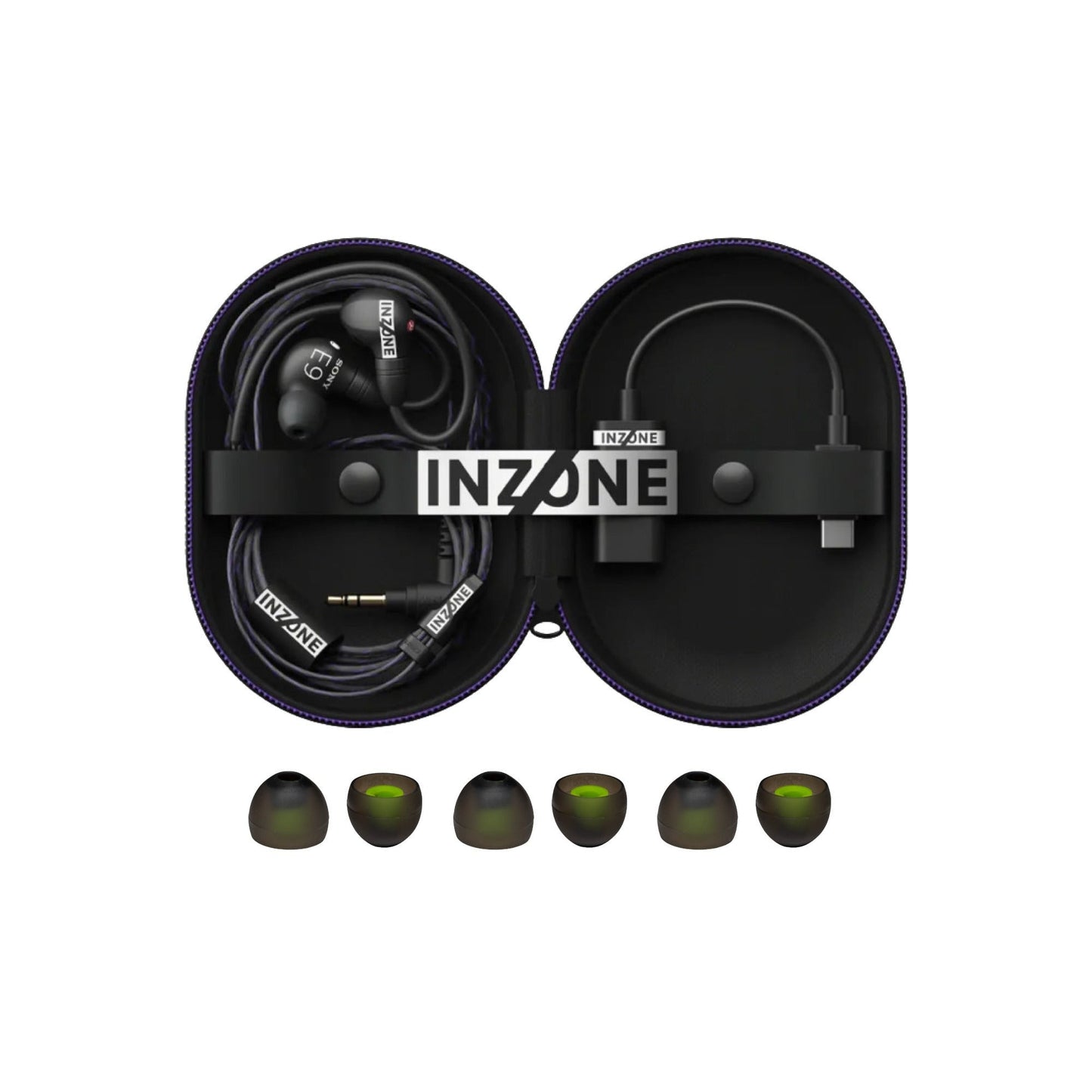 Sony INZONE E9 Wired Black in-Ear Monitor Bundle with 6 Earbud Replacement Tips