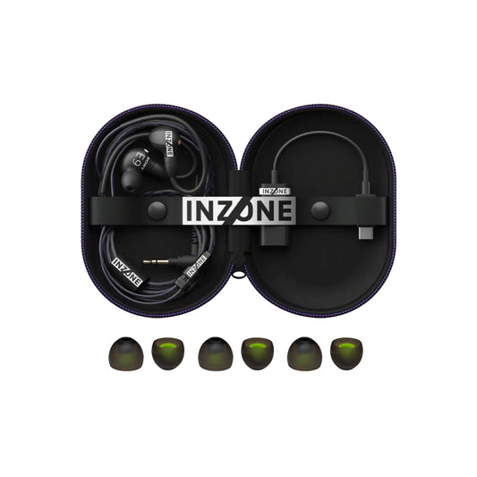 Sony INZONE E9 Wired Black in-Ear Monitor Bundle with 6 Earbud Replacement Tips
