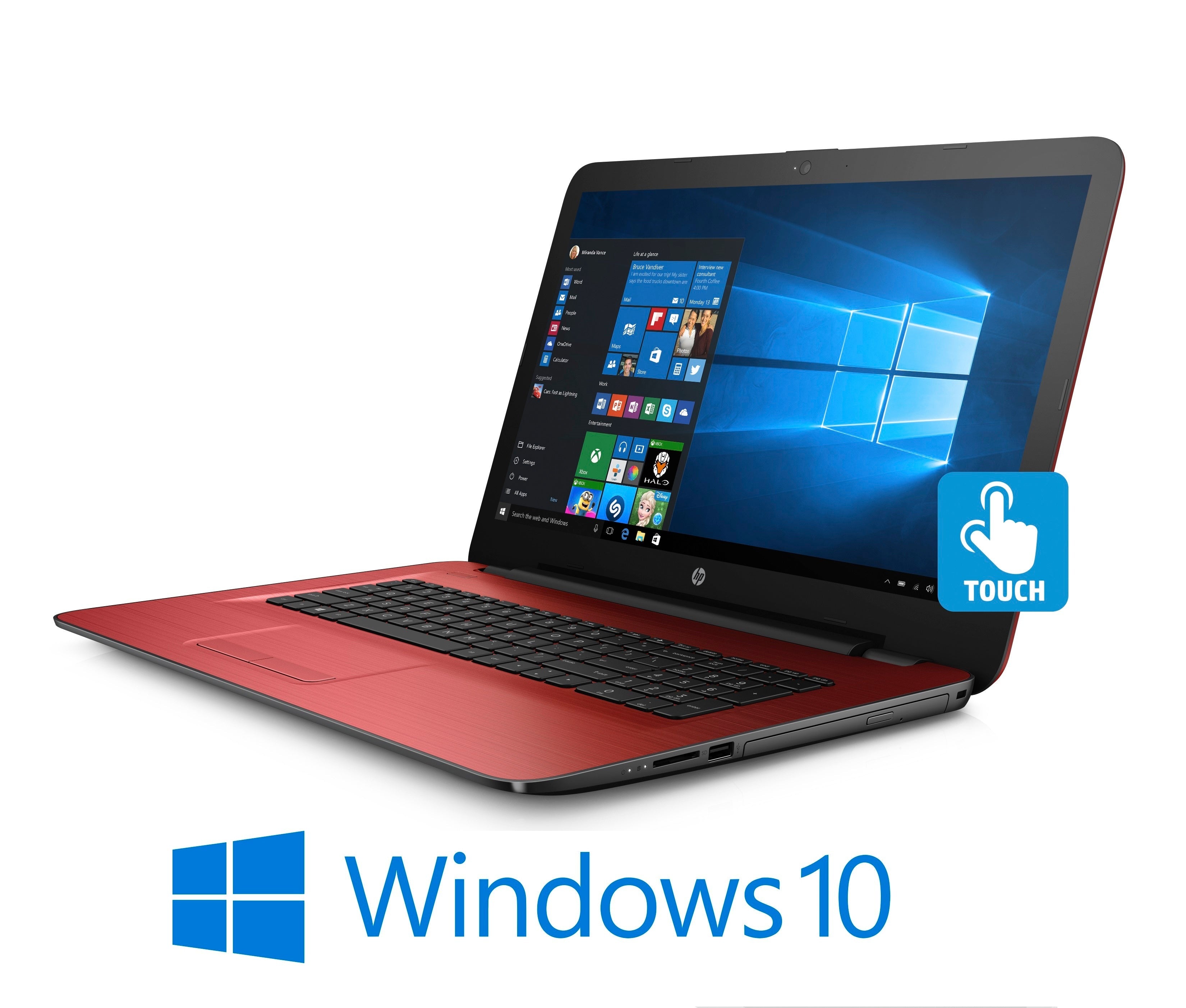 HP Notebook 15-ay013ds Laptop, 15.6" Touch, Quad-Core, 4GB RAM, 1TB HDD, Windows 10 (Certified Refurbished)