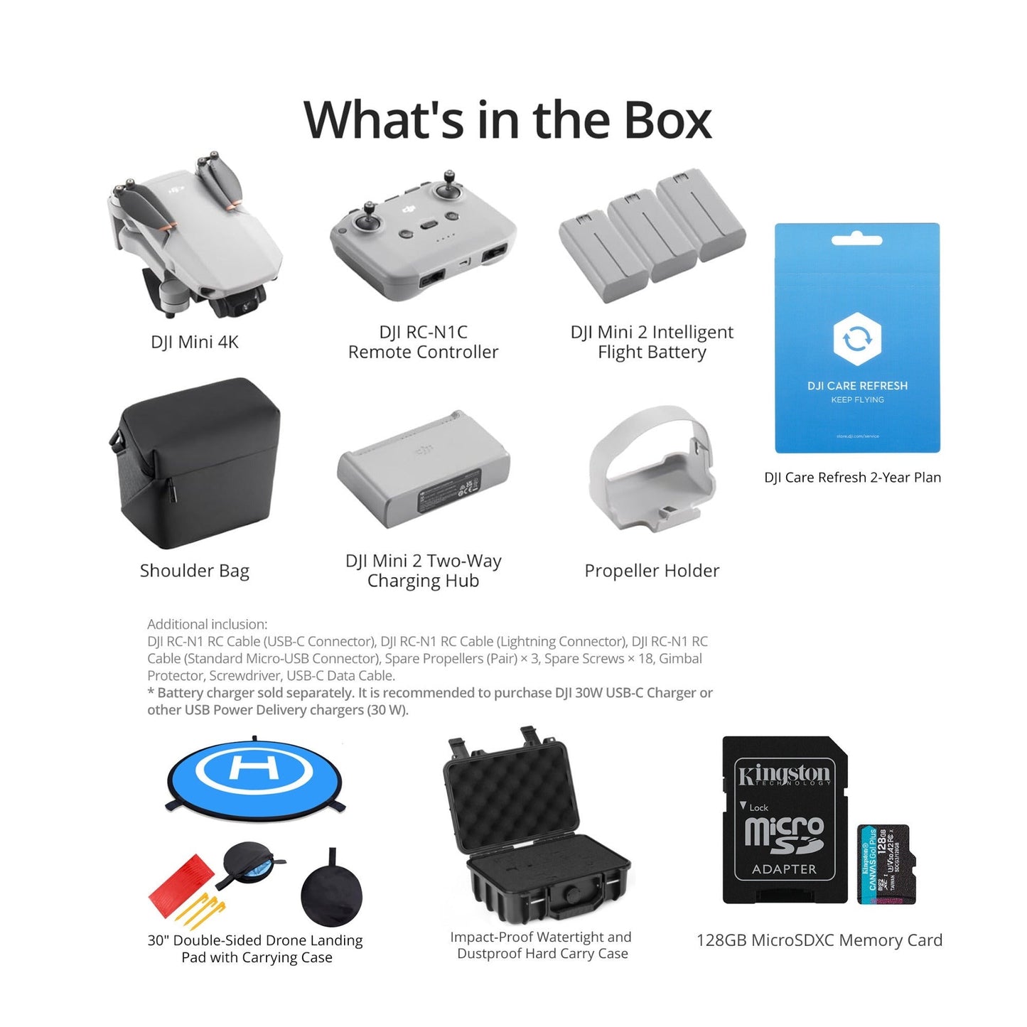 DJI Mini 4K Fly More Combo Drone with 4K UHD Camera and 3-Axis Gimbal Stabilization Bundle