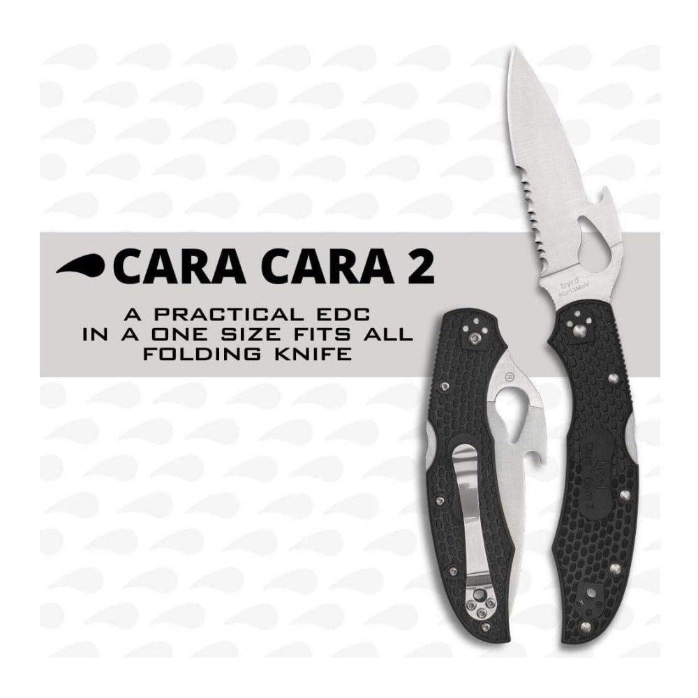 Spyderco Cara Cara 2 CombinationEdge Black Knife with Emerson Opener