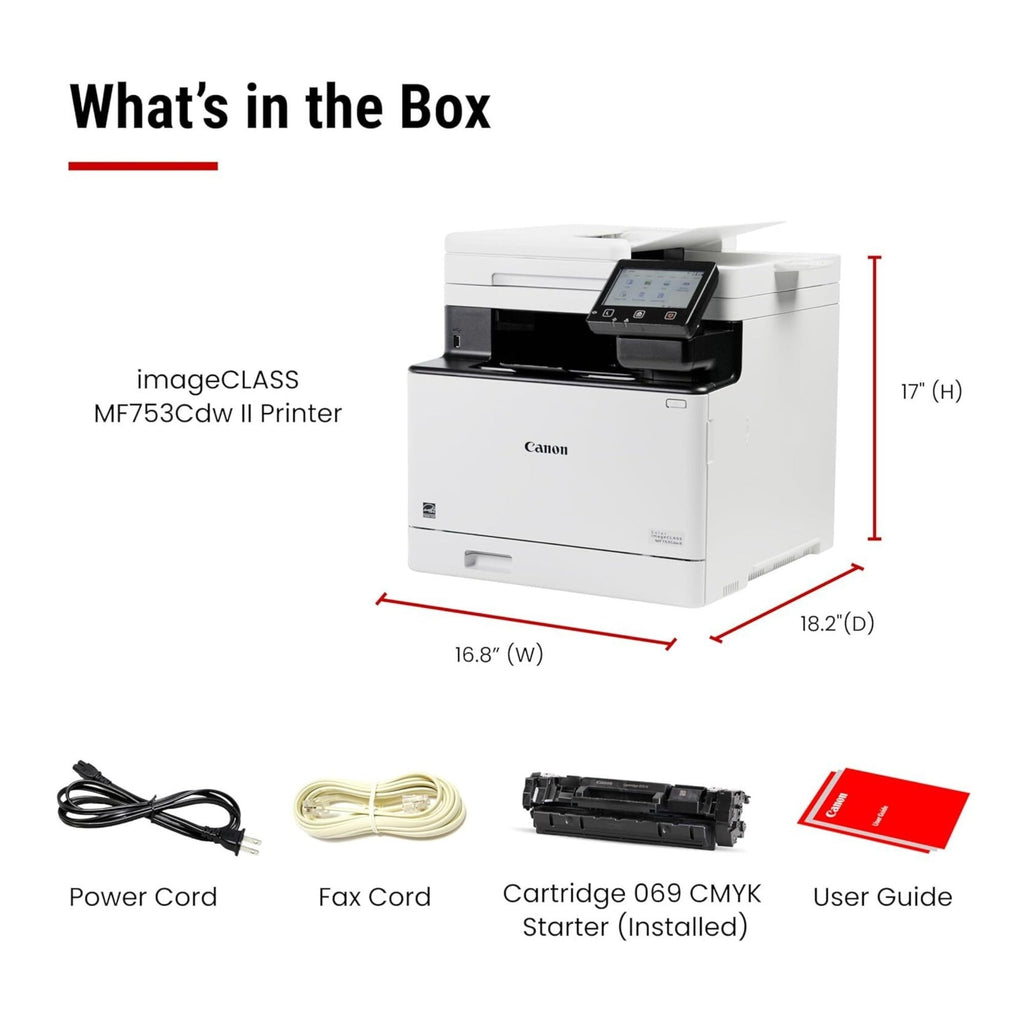 Canon Color imageCLASS MF753Cdw II Wireless Duplex All-in-One Laser Printer