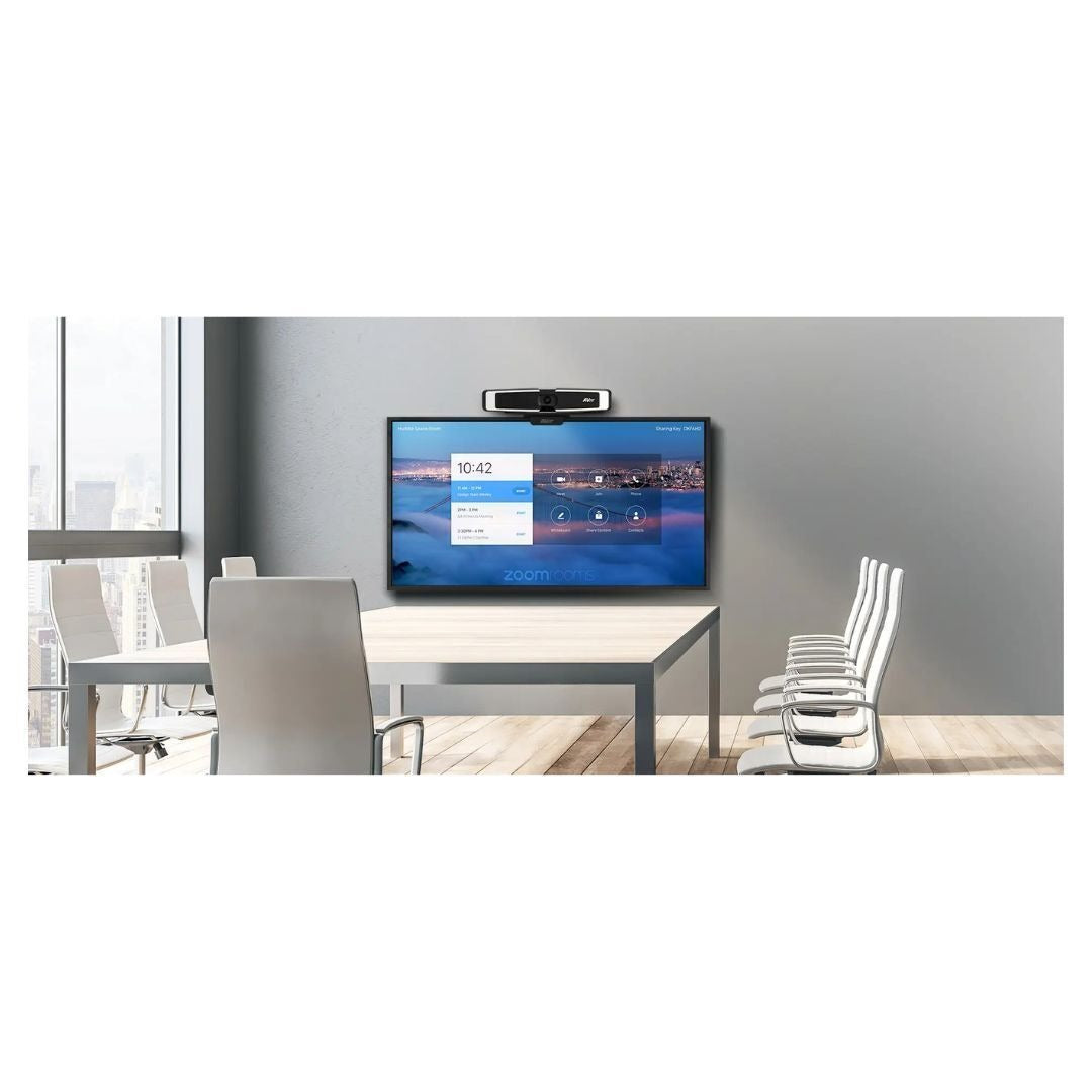 AVer VB130 4K Video Collaboration Bar with Adjustable 5-Level Fill Lighting (Black and White)