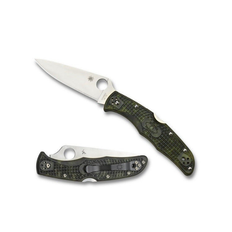 Spyderco Endura 4 Zome 3.80-Inch VG-10 Foldable Steel Blade Knife (Green)