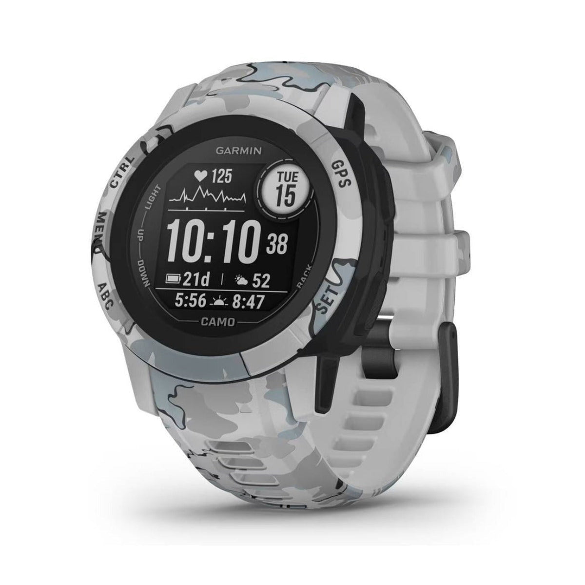 Garmin Instinct 2S Multi-GNSS GPS Smartwatch (Camo Edition, Refurbished) Bundle with T710 Earbuds