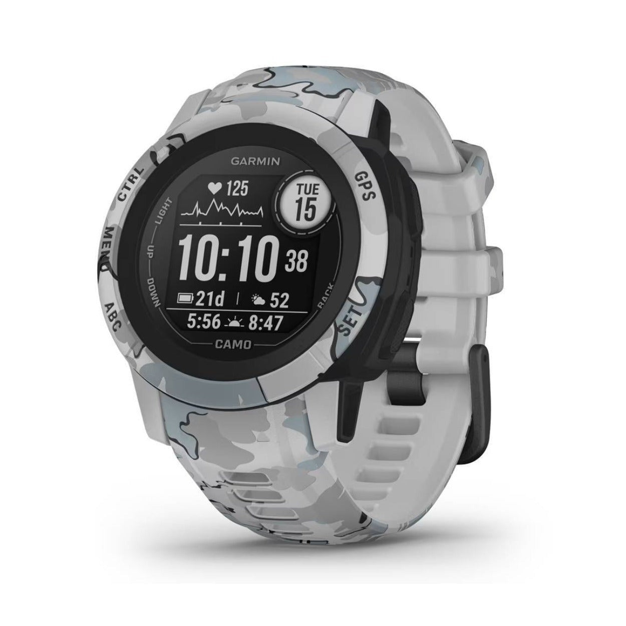 Garmin Instinct 2S Multi-GNSS GPS Smartwatch (Camo Edition, Refurbished) Bundle with T710 Earbuds